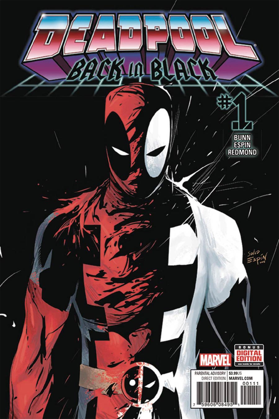 Deadpool Back In Black #1 Cover I DF Blood Red Signature Series Signed By Cullen Bunn