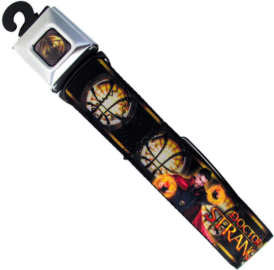 Marvel Comics Seatbelt-Style Belt 24-38 Inches - Doctor Strange Movie Window And Logo