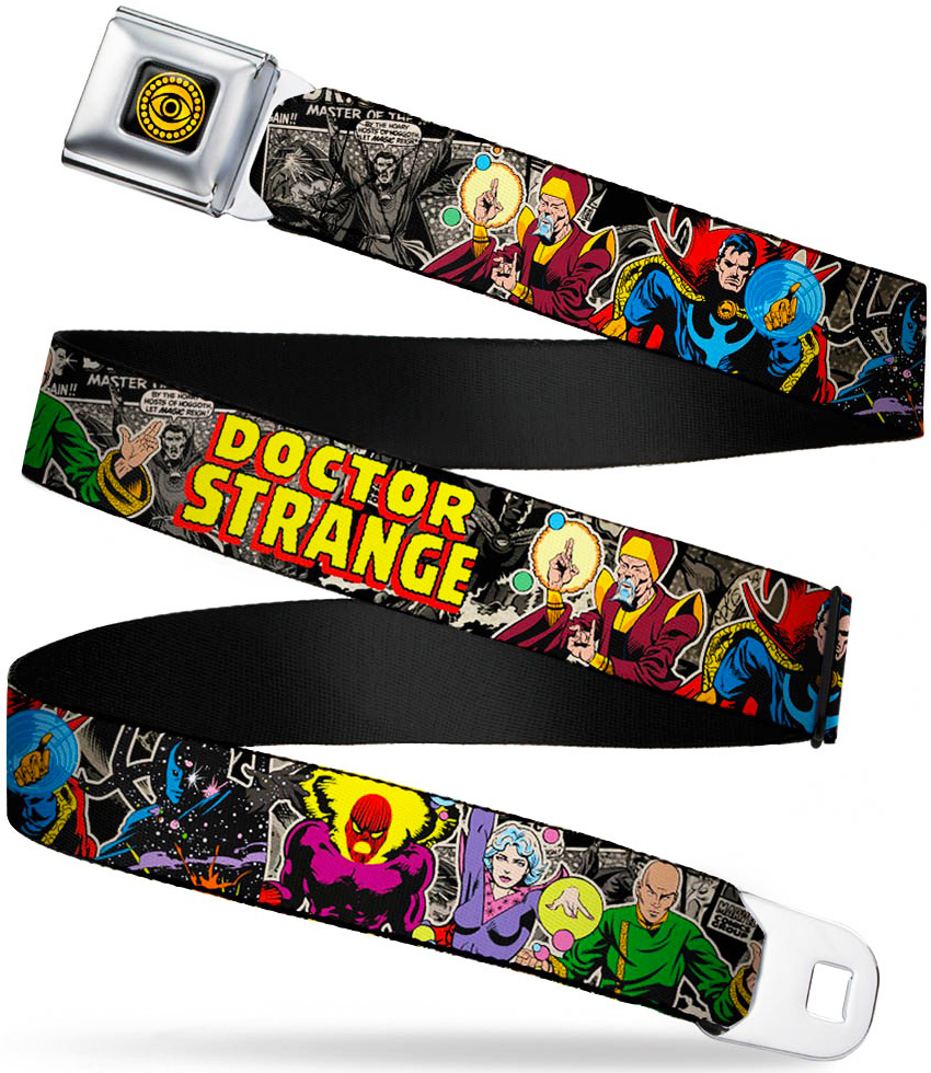 Marvel Comics Seatbelt-Style Belt 24-38 Inches - Doctor Strange Classic Comics Characters