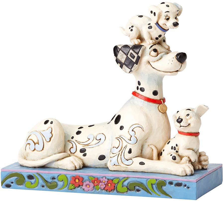 Disney Traditions Pongo With Penny & Rollie Figurine
