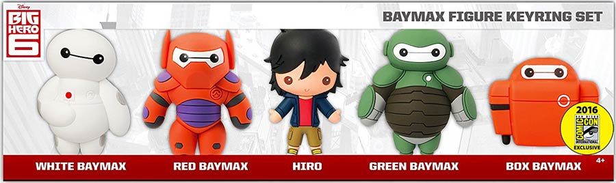 Big Hero Six Laser Cut Figural Keyring SDCC 2016 Exclusive 5-Piece Set