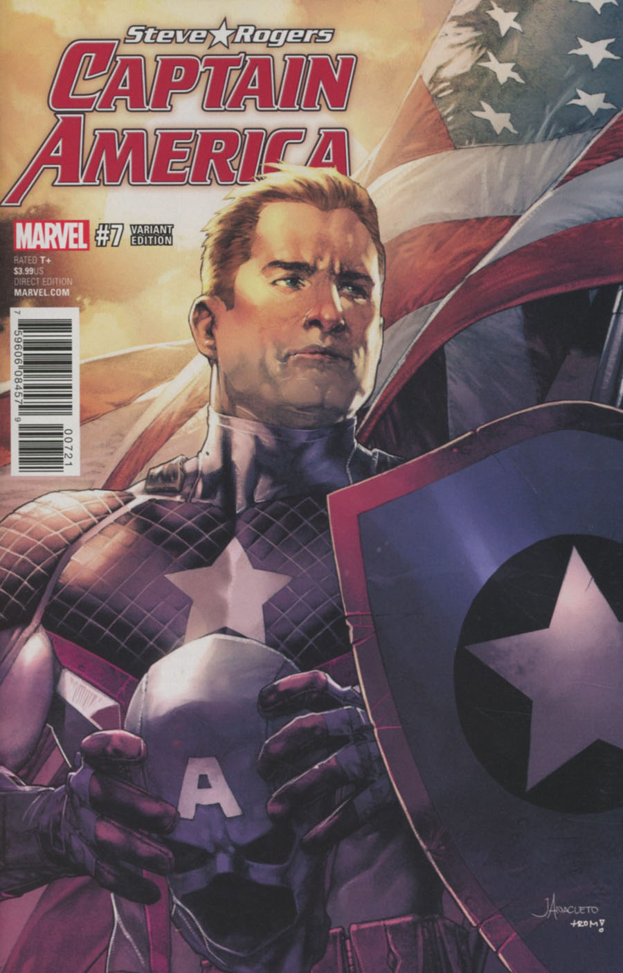 Captain America Steve Rogers #7 Cover E Incentive Jay Anacleto Variant Cover (Marvel Now Tie-In)