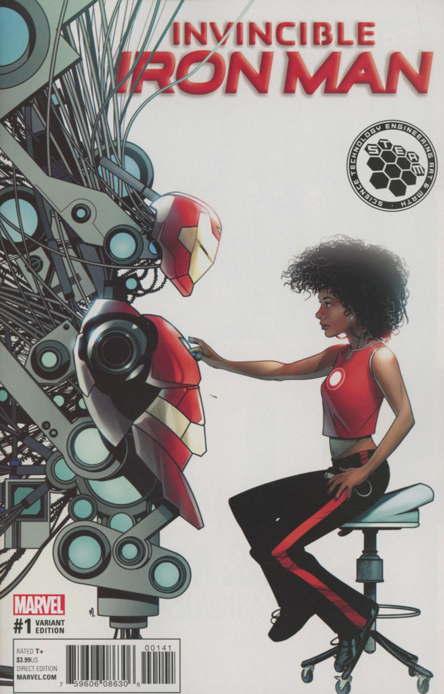 Invincible Iron Man Vol 3 #1 Cover G Incentive Mike McKone STEAM Variant Cover (Marvel Now Tie-In)
