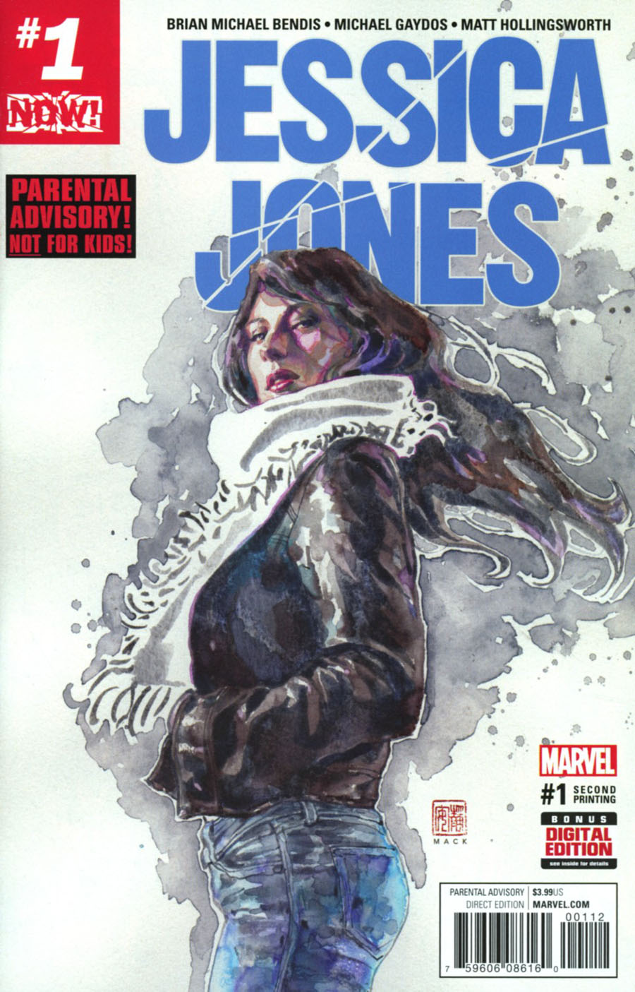 Jessica Jones #1 Cover I 2nd Ptg David Mack Variant Cover