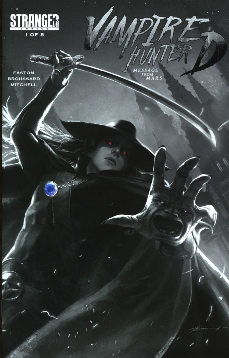 Vampire Hunter D Message From Mars #1 Cover D Incentive Michael Broussard Black & White Cover