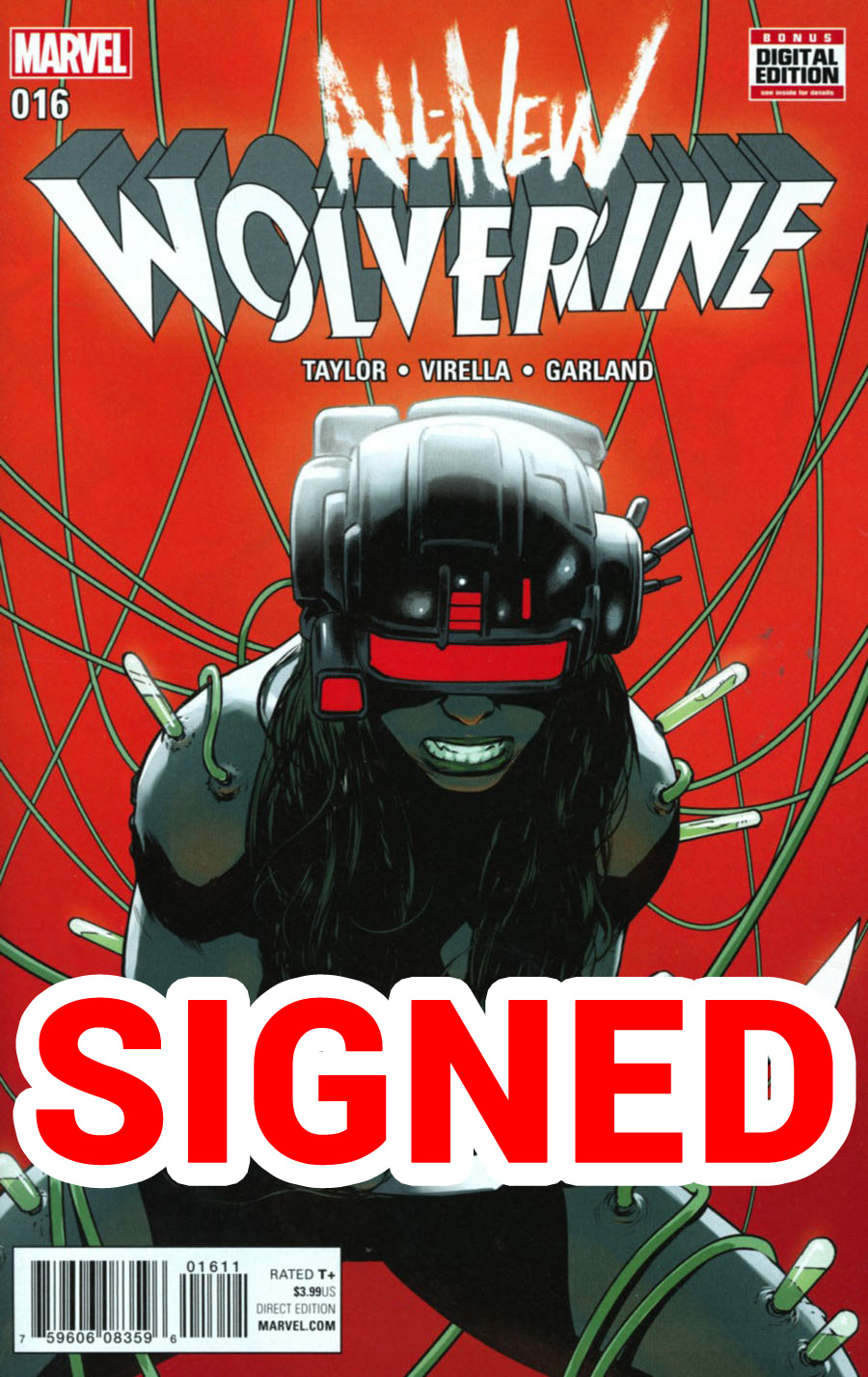 All-New Wolverine #16 Cover C Regular David Lopez Cover Signed By Nik Virella (Limit 1 Per Customer)