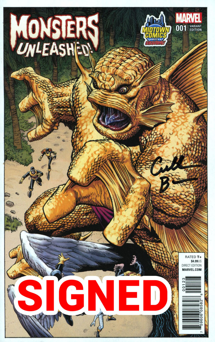 Monsters Unleashed #1 Cover N Midtown Exclusive Arthur Adams Variant Cover Signed By Cullen Bunn