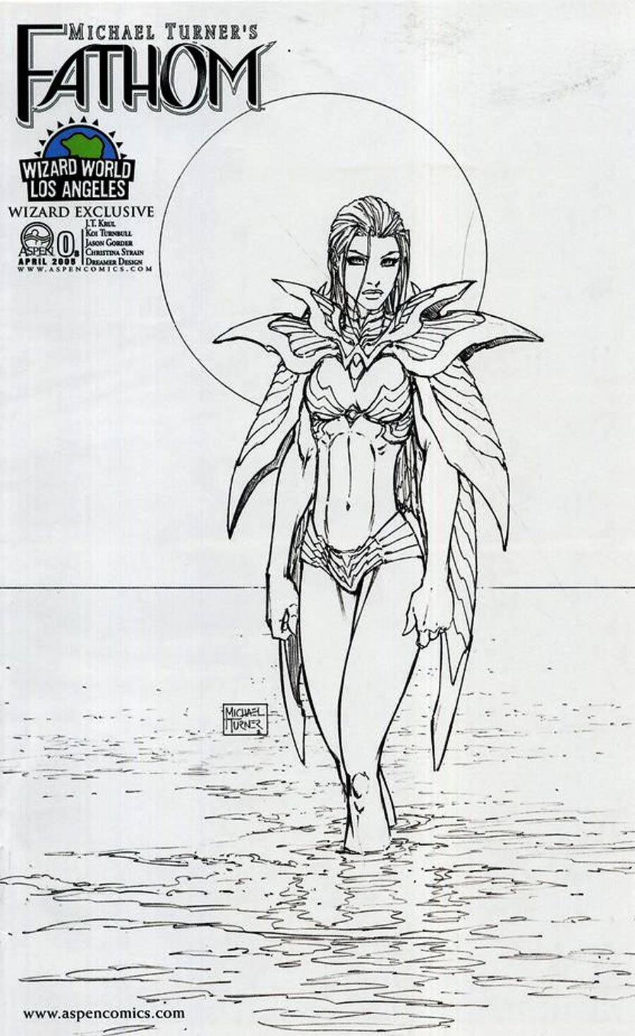 Fathom Vol 2 #0 Cover B Wizard World Los Angeles Exclusive Michael Turner Sketch Cover