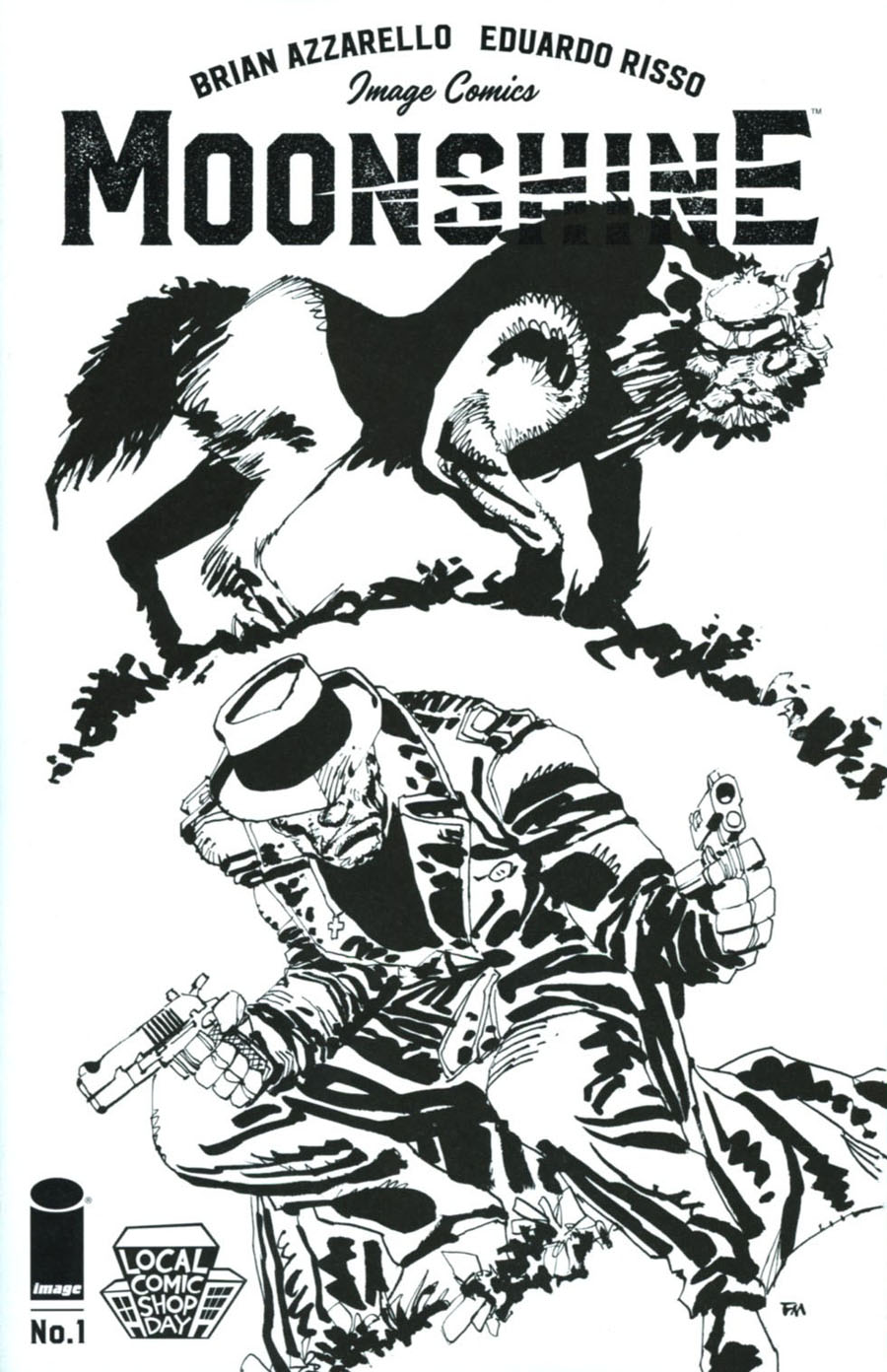 LCSD 2016 Moonshine #1 Variant Frank Miller Black & White Cover