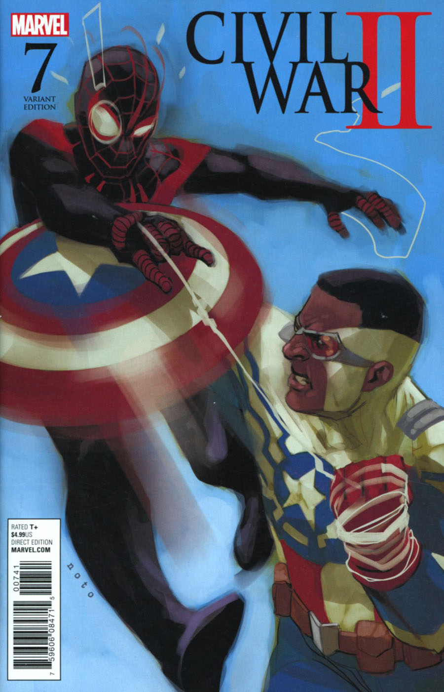 Civil War II #7 Cover E Incentive Phil Noto Miles Morales vs Sam Wilson Variant Cover