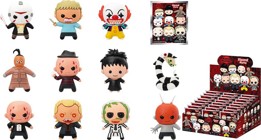 Horror Films Laser Cut Figural Keyring Series 1 Blind Mystery Box 24-Piece Display