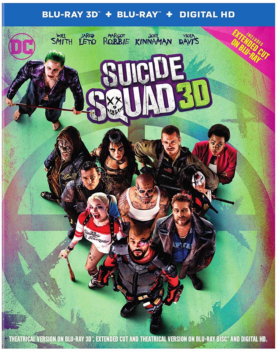 Suicide Squad Extended Cut 3D Blu-ray DVD