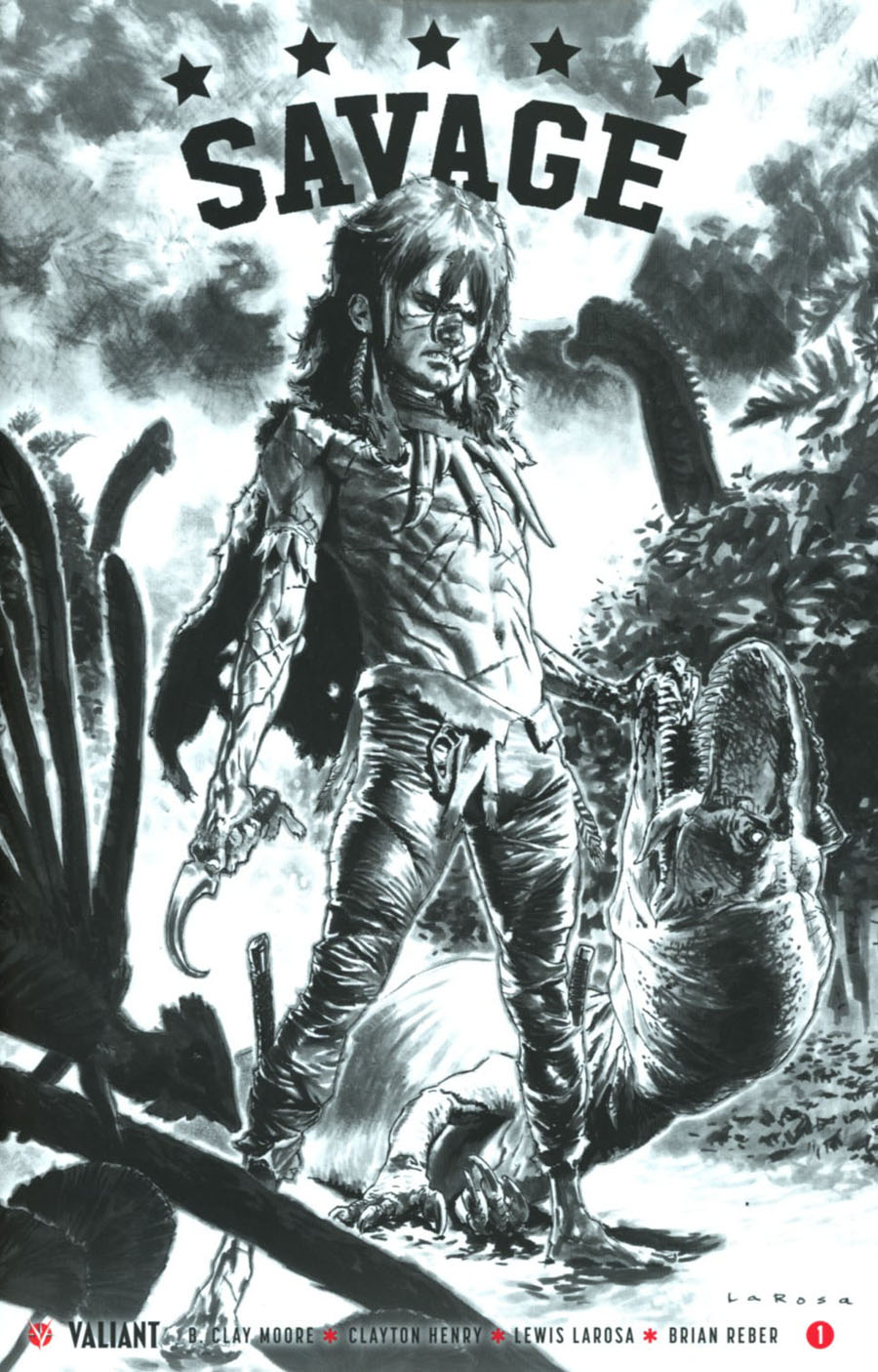 Savage #1 Cover F Incentive Lewis Larosa Black & White Cover