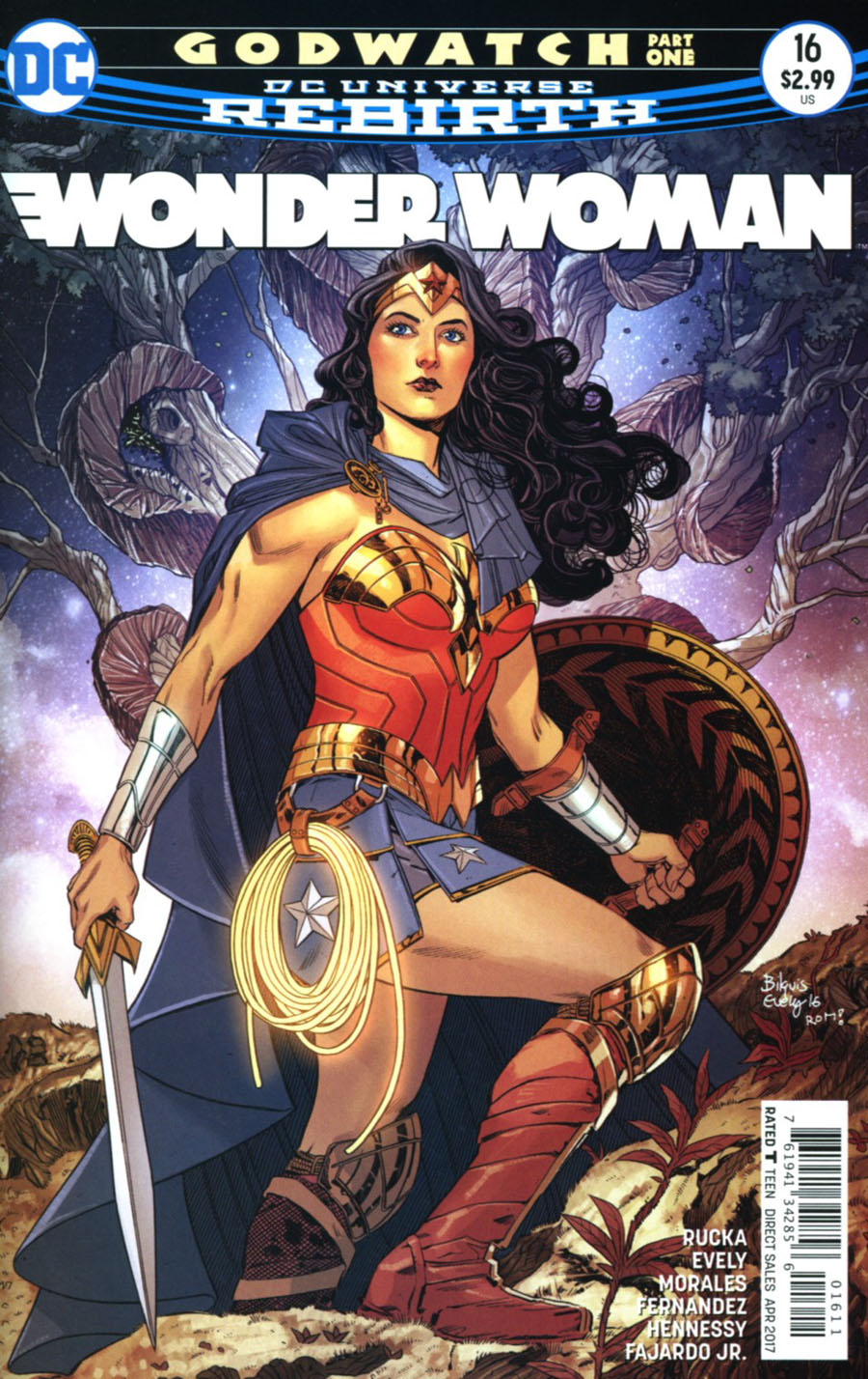 Wonder Woman Vol 5 #16 Cover A Regular Bilquis Evely Cover - Midtown Comics