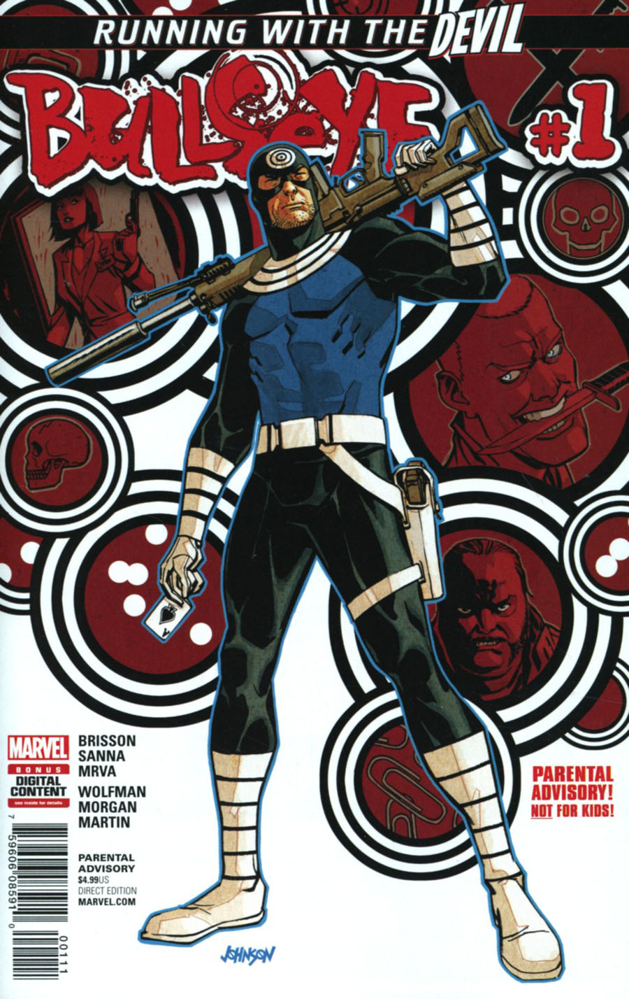 Bullseye #1 Cover A Regular Dave Johnson Cover