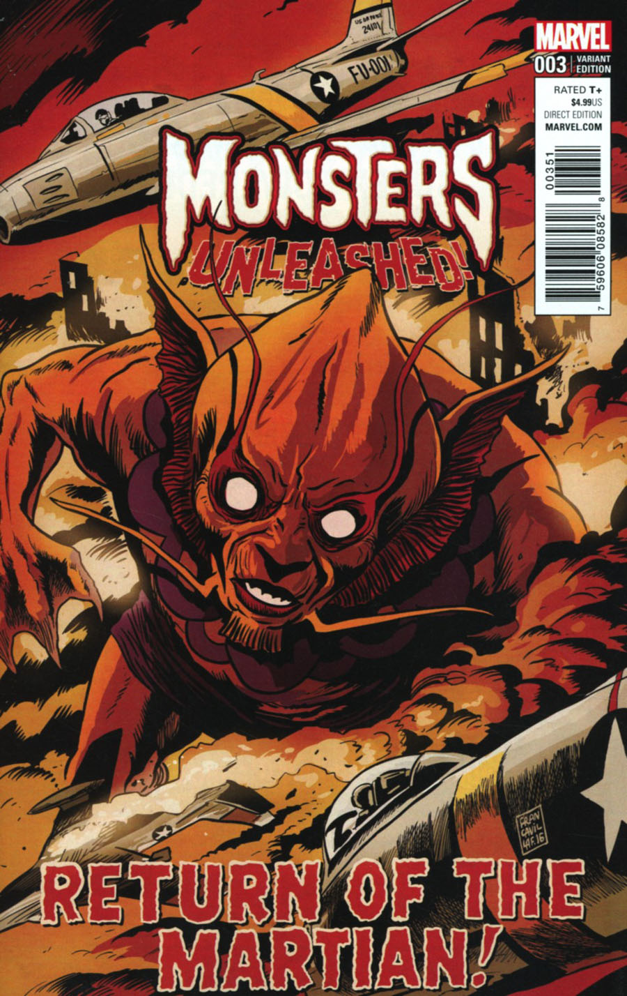 Monsters Unleashed #3 Cover C Variant Francesco Francavilla 1950s Movie Poster Cover