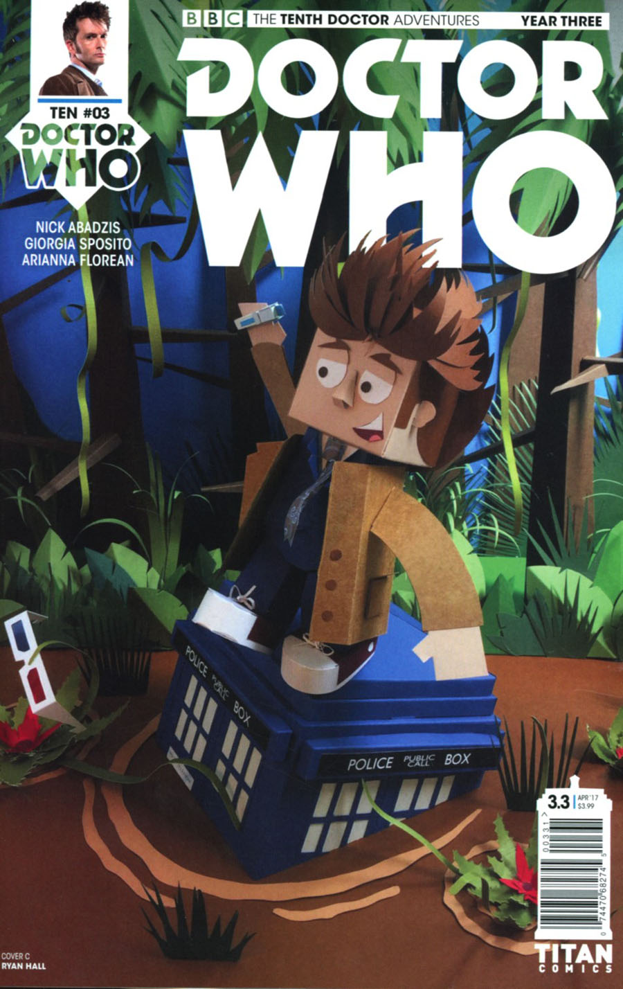 Doctor Who 10th Doctor Year Three #3 Cover C Variant Papercraft Cover