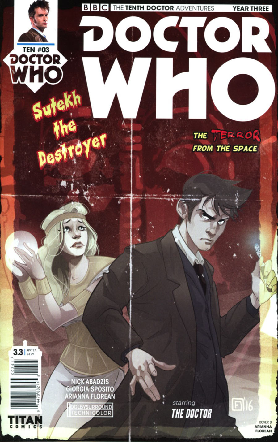 Doctor Who 10th Doctor Year Three #3 Cover D Variant Arianna Florean Cover