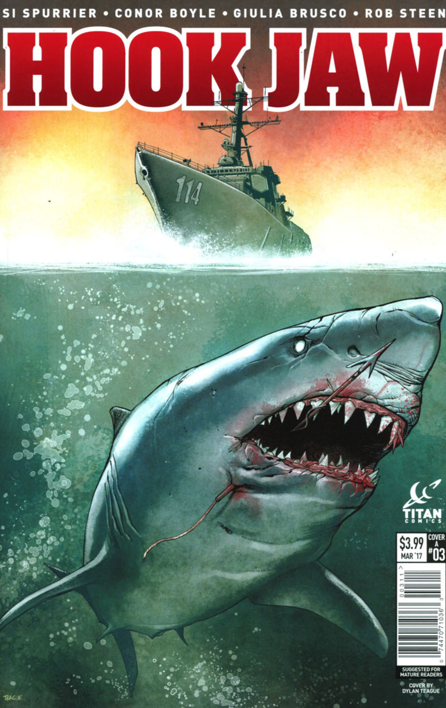 Hookjaw #3 Cover A Regular Dylan Teague Cover