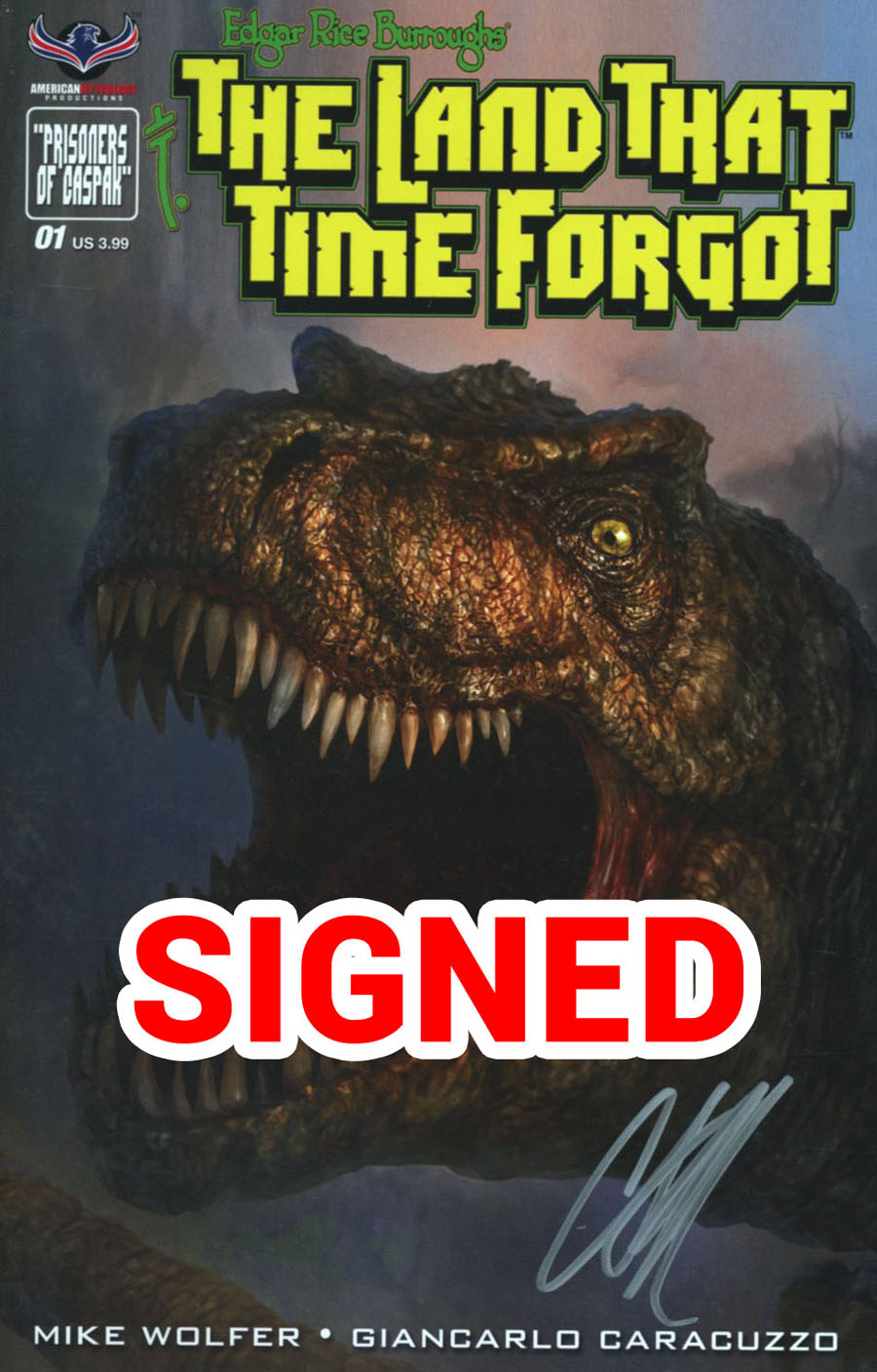 Edgar Rice Burroughs Land That Time Forgot #1 Cover F Variant Chris Scalf Painted Subscription Cover Signed By Chris Scalf