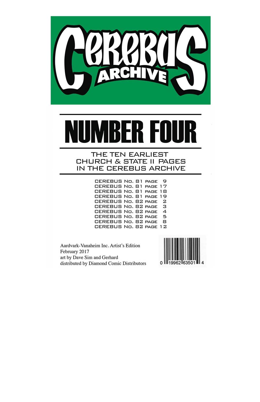 Cerebus Archive Artists Edition Vol 4 TP