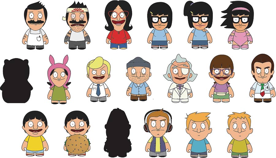 Bobs Burgers Mini Figure Blind Mystery Box Display