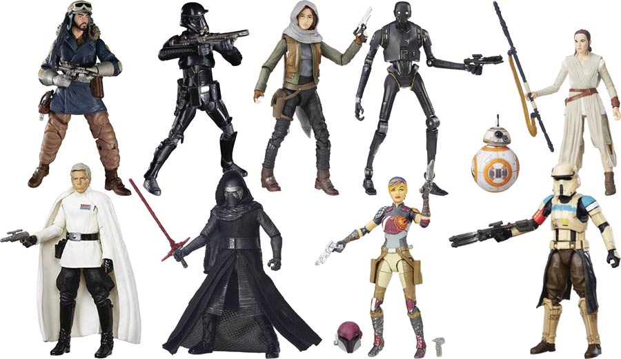 Star Wars Black 6-Inch Action Figure Assortment Case 201604