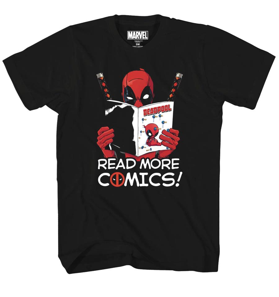 Deadpool Read More Comics Previews Exclusive Black T-Shirt Large