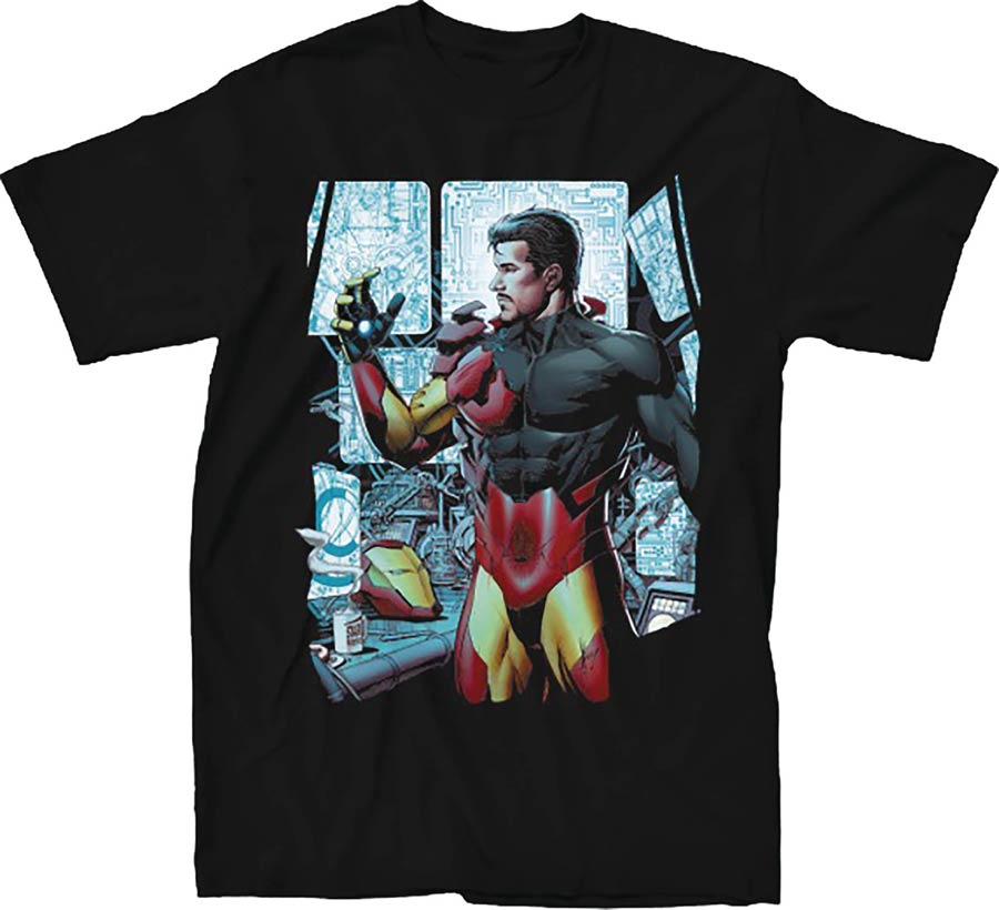 Marvel Invincible Iron Man Vol 2 #14 Black T-Shirt Large