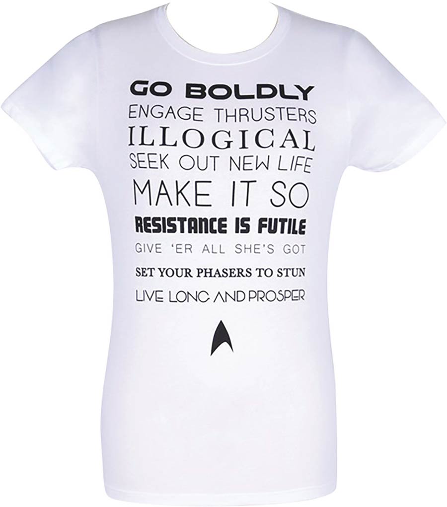 Star Trek 50th Anniversary Best Lines White T-Shirt Large