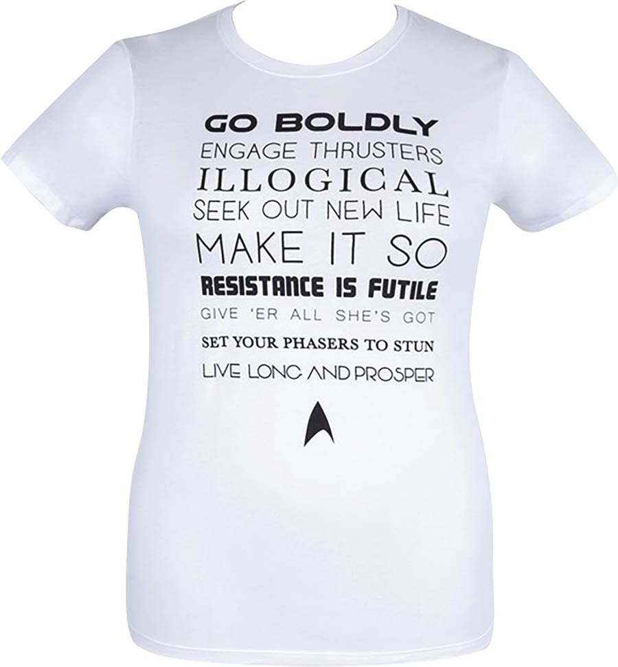 Star Trek 50th Anniversary Best Lines White T-Shirt XXX-Large