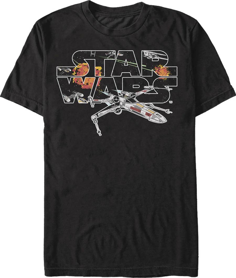 Star Wars Rogue One Basic X-Wing Black T-Shirt Large