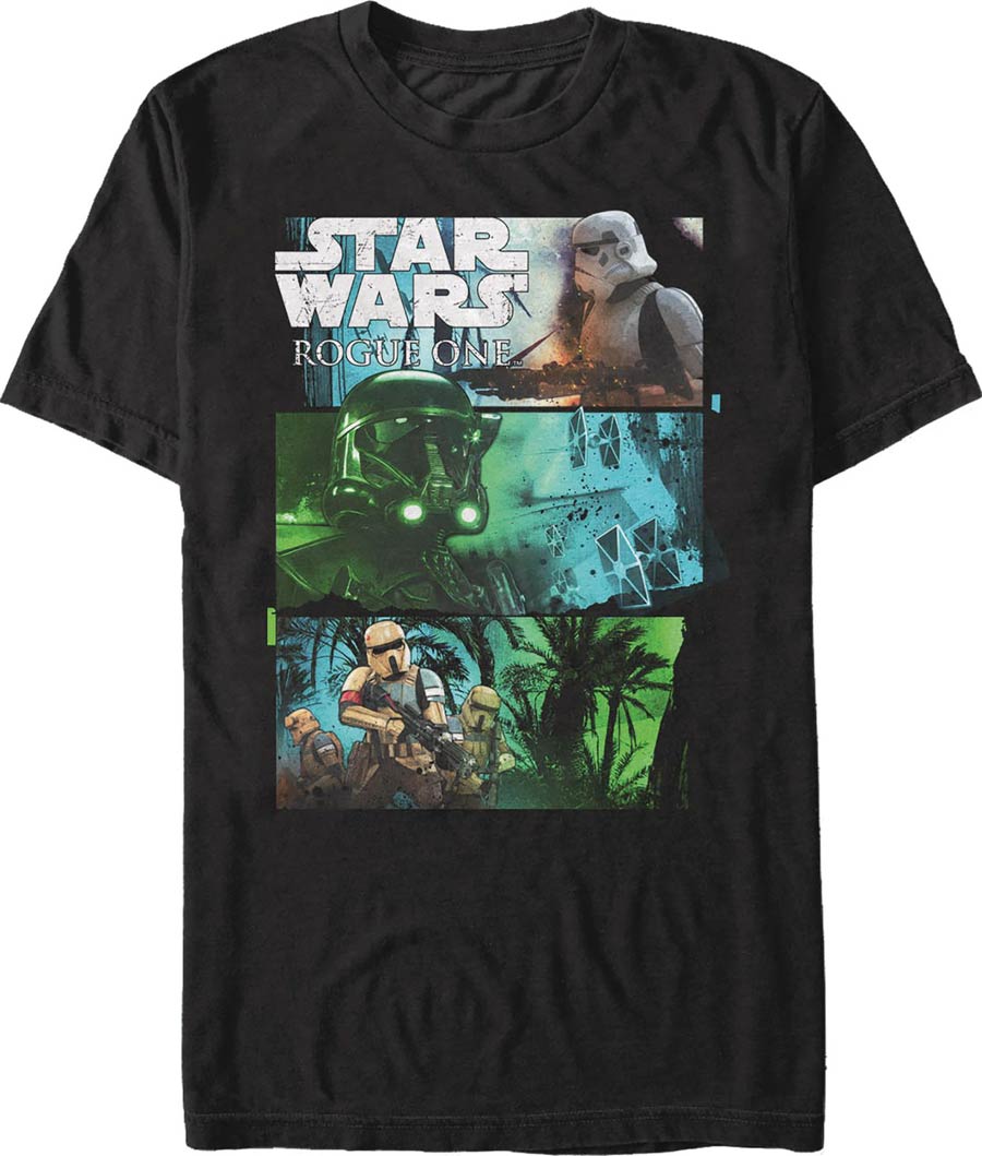 Star Wars Rogue One Elements Black T-Shirt Large