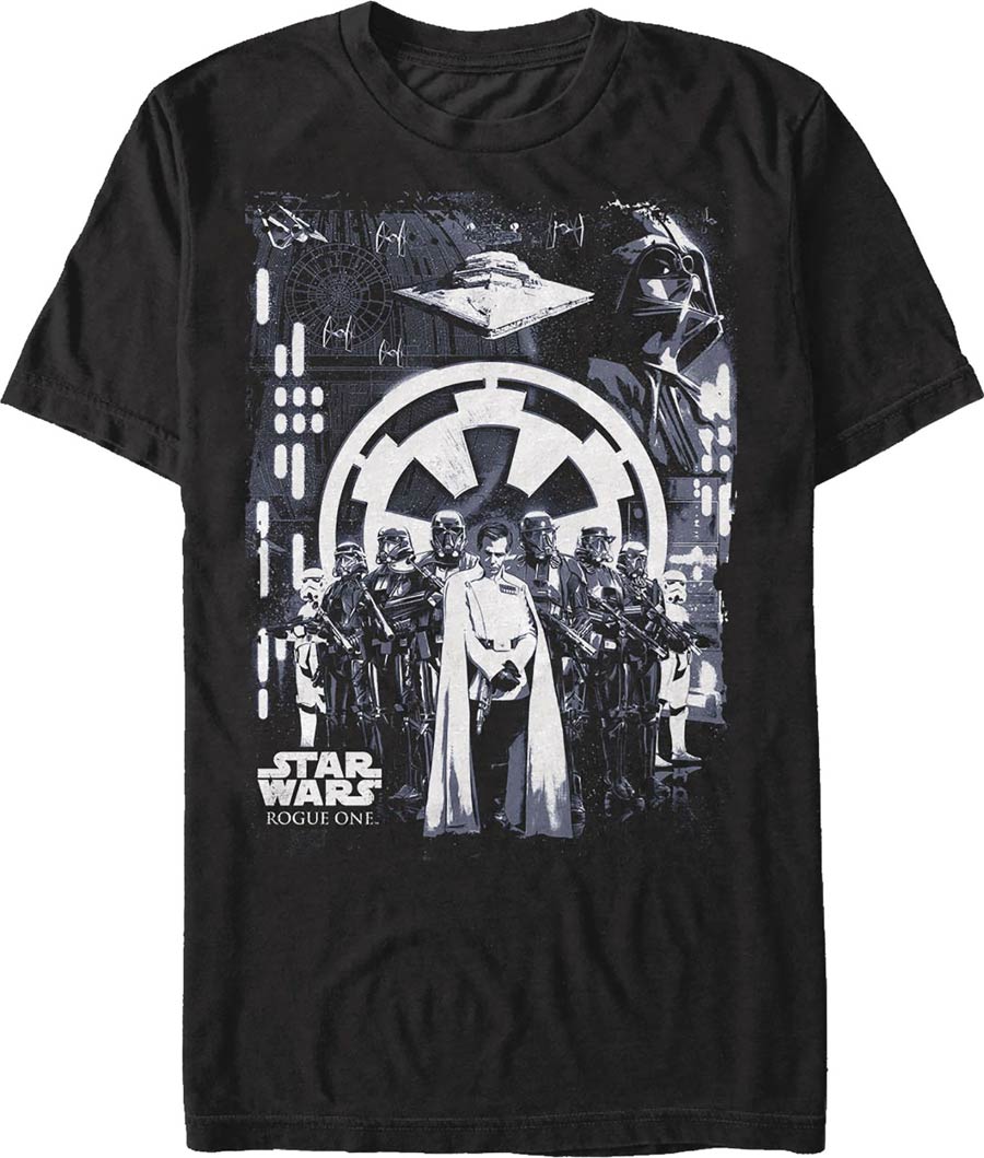 Star Wars Rogue One Looming Empire Black T-Shirt Large