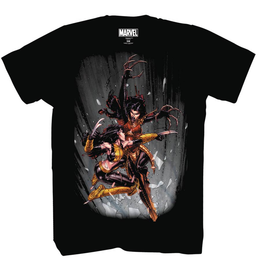 X-Men She Claws Previews Exclusive Black T-Shirt Large
