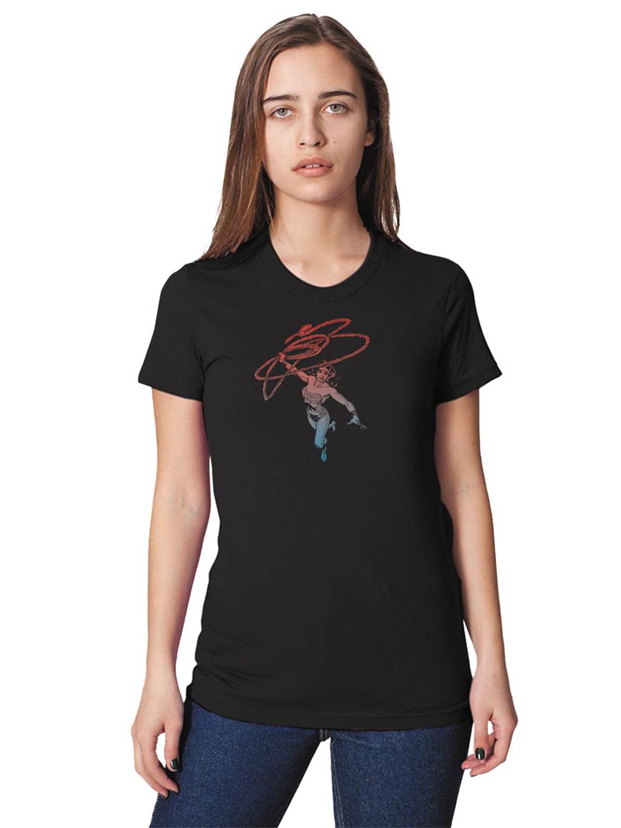 Wonder Woman Retro Womens T-Shirt Large