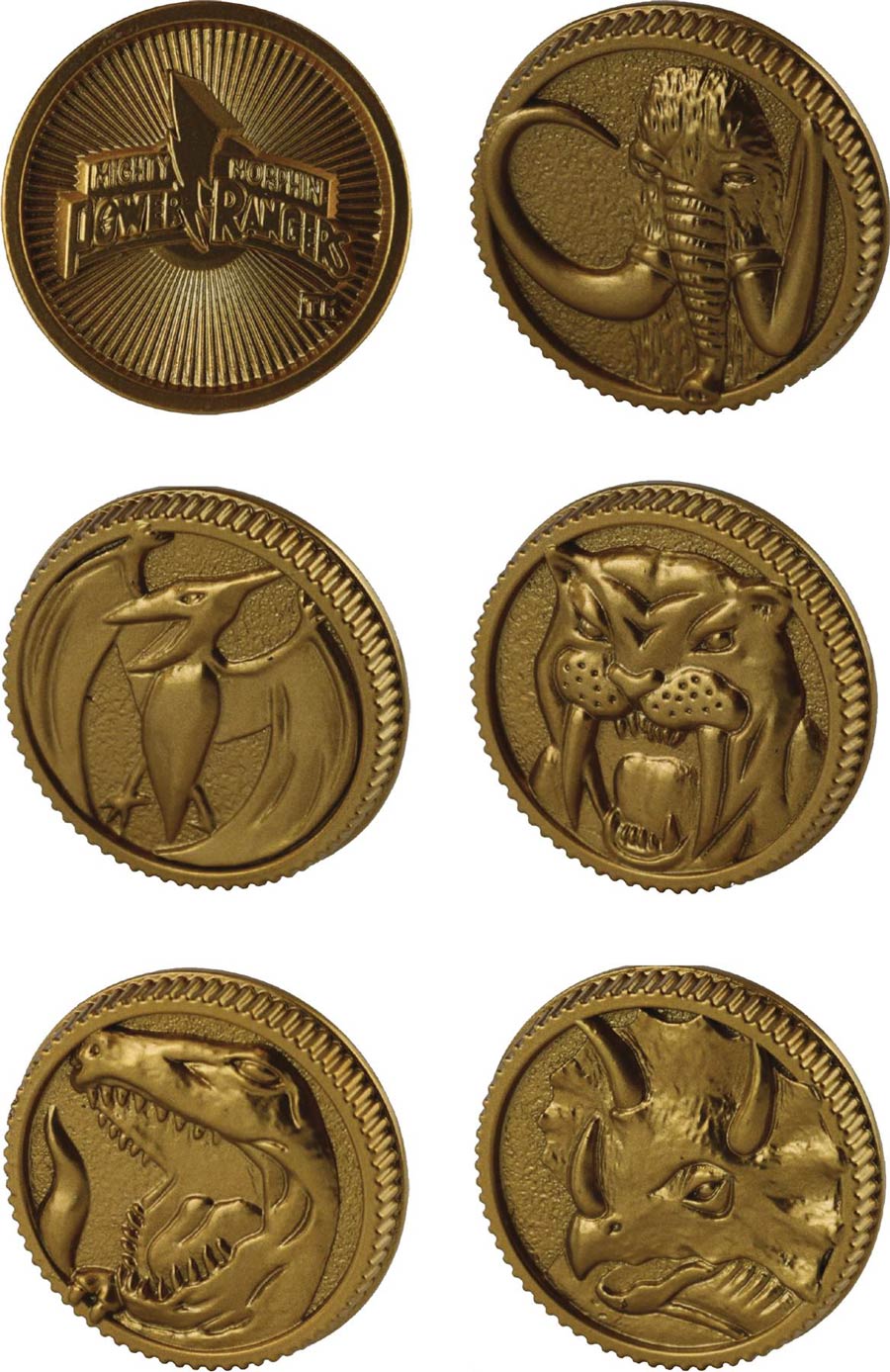 Power Rangers Legacy Mighty Morphin Power Rangers Die-Cast Coin Set
