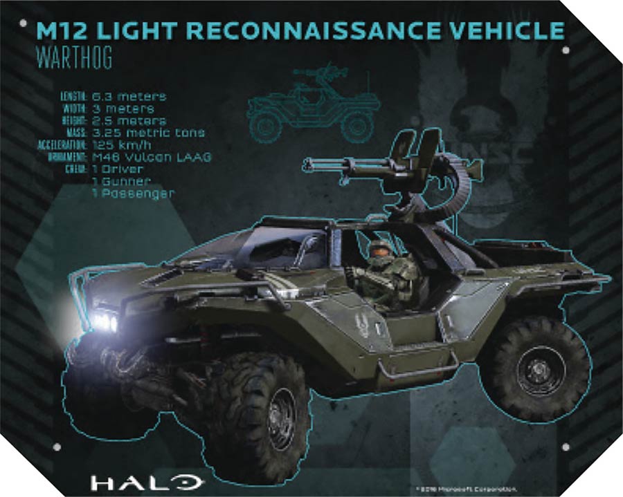 HALO Tin Sign - Warthog Specs