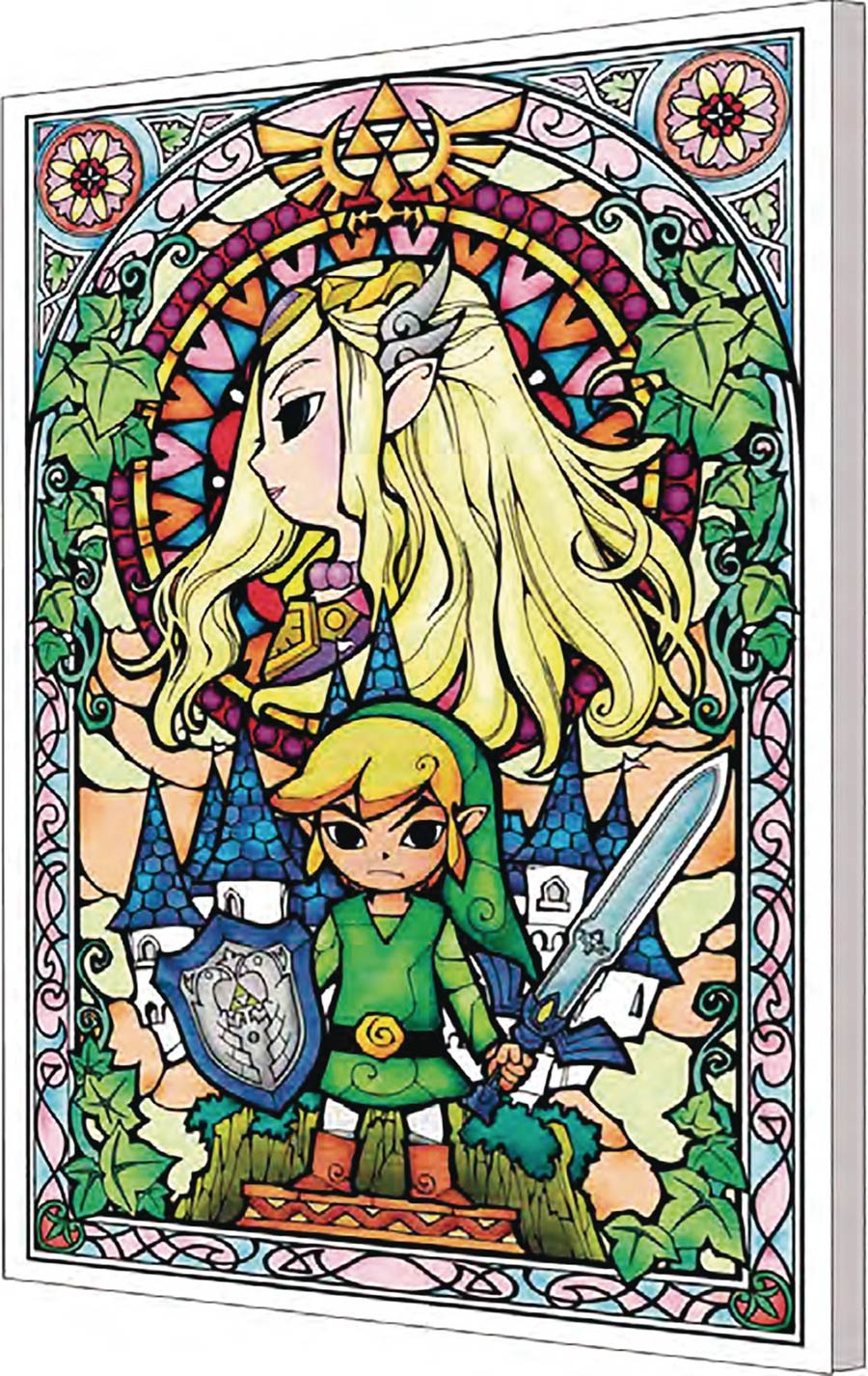 Legend Of Zelda Metallic Canvas - Stained Glass