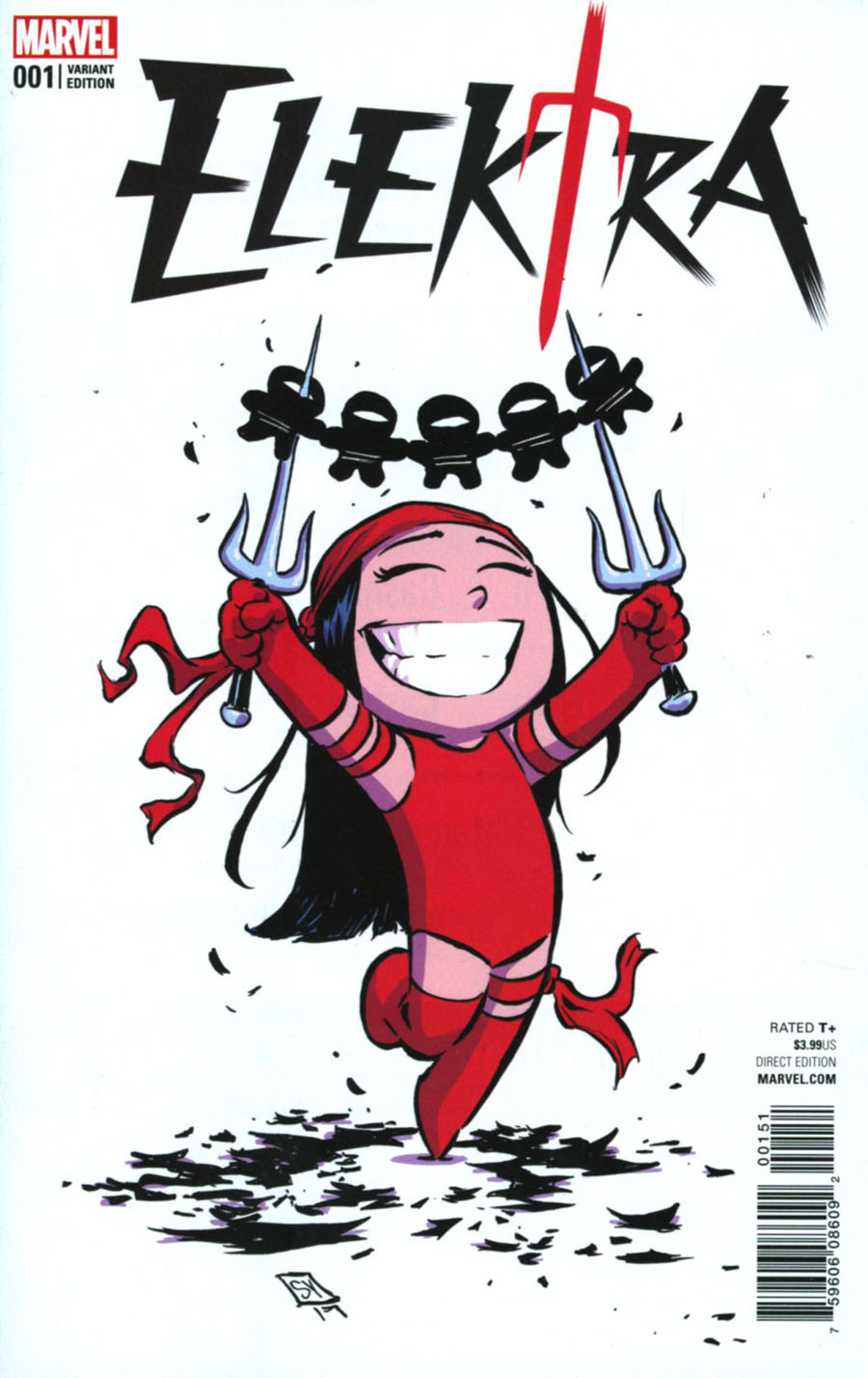 Elektra Vol 4 #1 Cover D Variant Skottie Young Baby Cover
