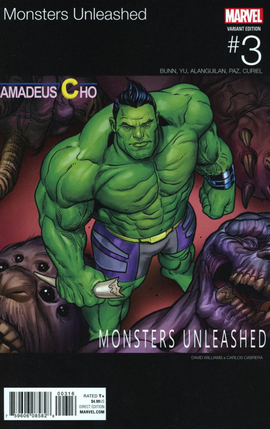 Monsters Unleashed #3 Cover E Variant David Williams Marvel Hip-Hop Cover