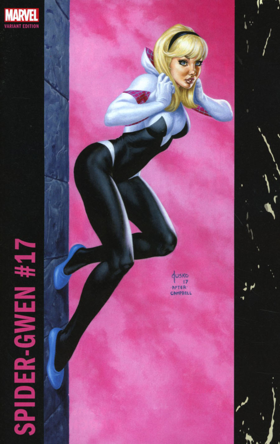 Spider-Gwen Vol 2 #17 Cover B Variant Joe Jusko Corner Box Cover (Sitting In A Tree Part 4)