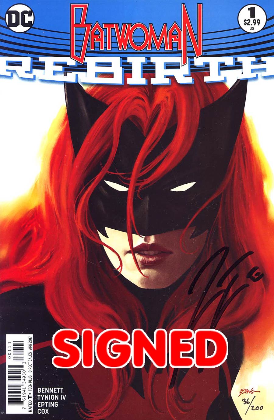 Batwoman Rebirth #1 Cover C DF Signed By James Tynion IV