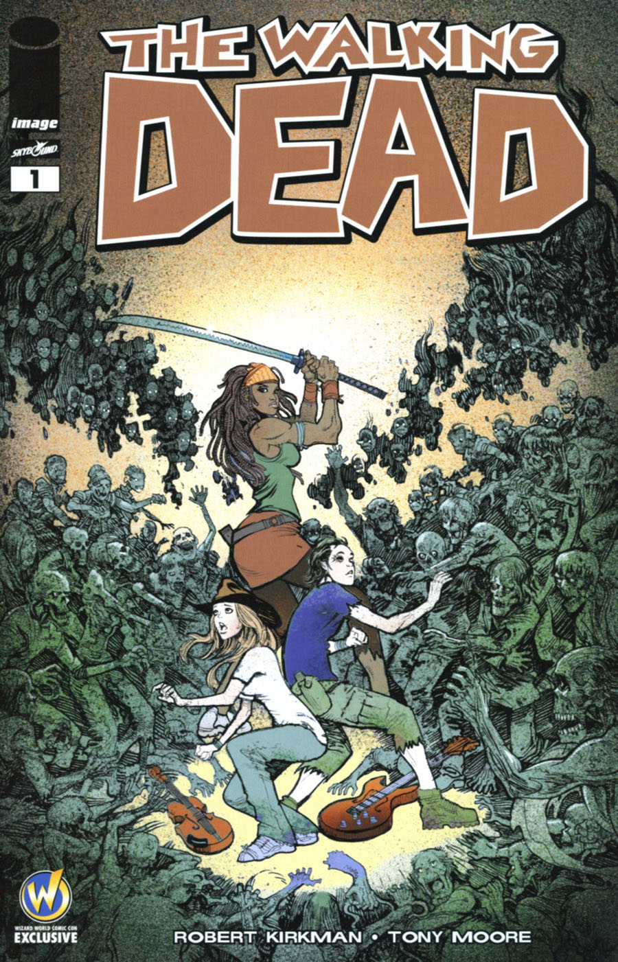 Walking Dead #1 Cover R Wizard World Comic Con Austin Exclusive Moritat Color Variant Cover