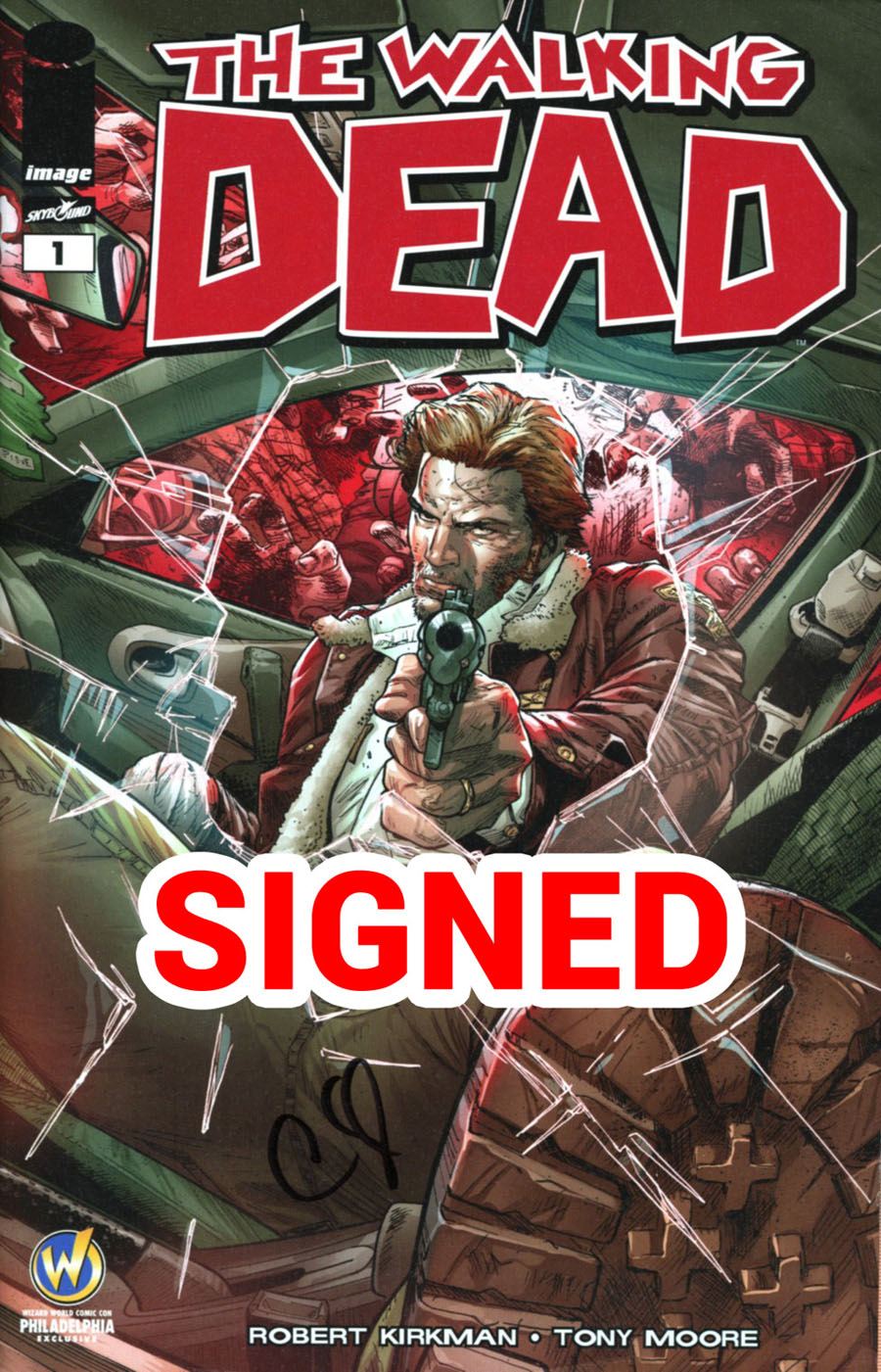 Walking Dead #1 Cover Z-L Wizard World Comic Con Philadelphia Exclusive Clay Mann Color Variant Cover Signed By Clay Mann