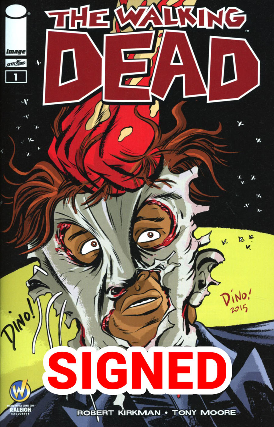 Walking Dead #1 Cover Z-N Wizard World Comic Con Raleigh Exclusive Dean Haspiel Color Variant Cover Signed By Dean Haspiel