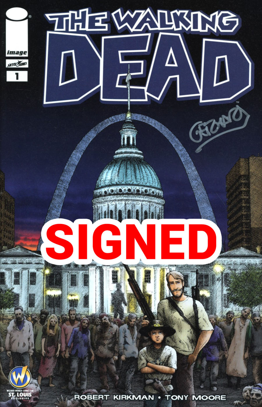 Walking Dead #1 Cover Z-P Wizard World Comic Con St. Louis Exclusive Gerhard Color Variant Cover Signed By Gerhard