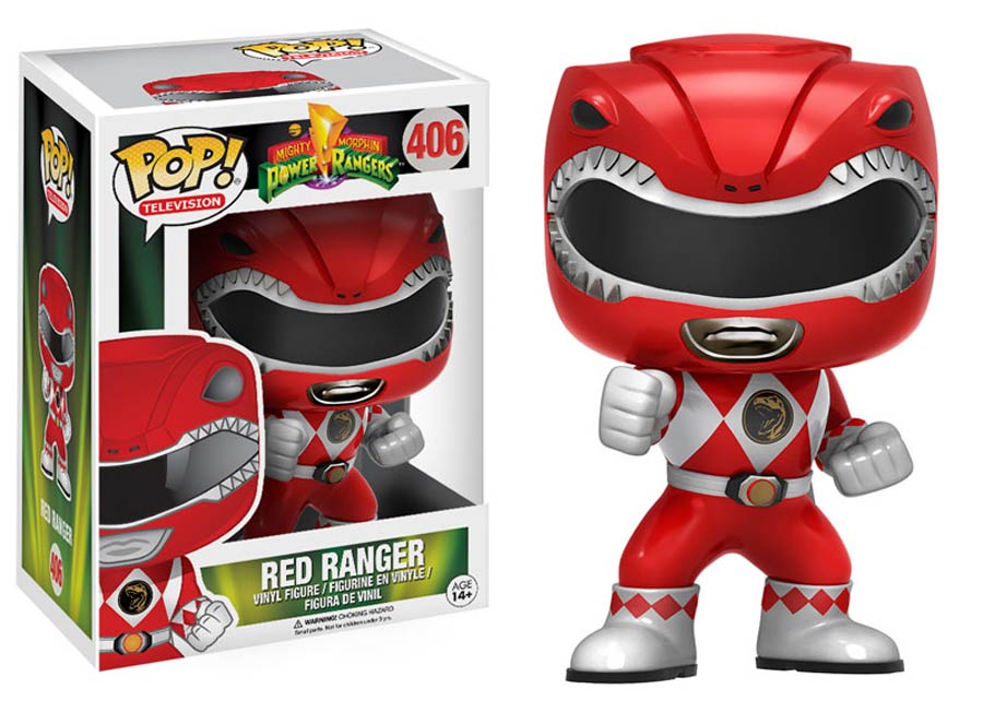 POP Television 406 Mighty Morphin Power Rangers Red Ranger Vinyl Figure
