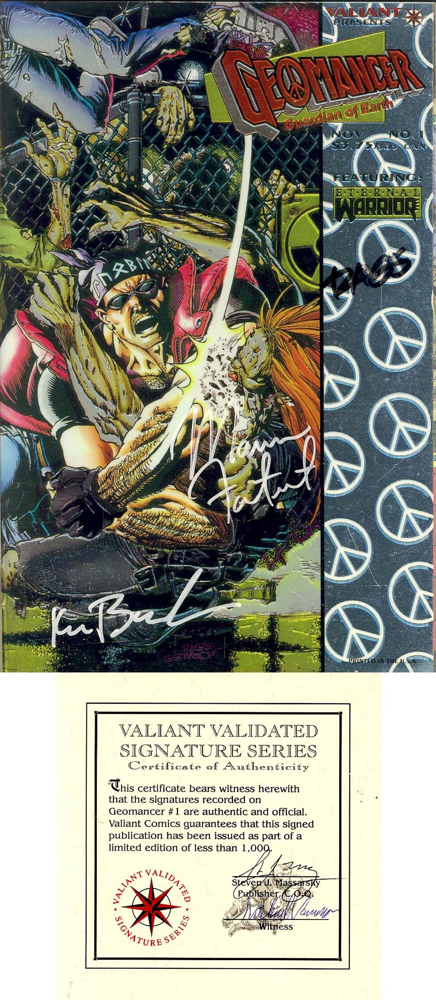 Geomancer #1 Cover B Valiant Signature Series With Certificate