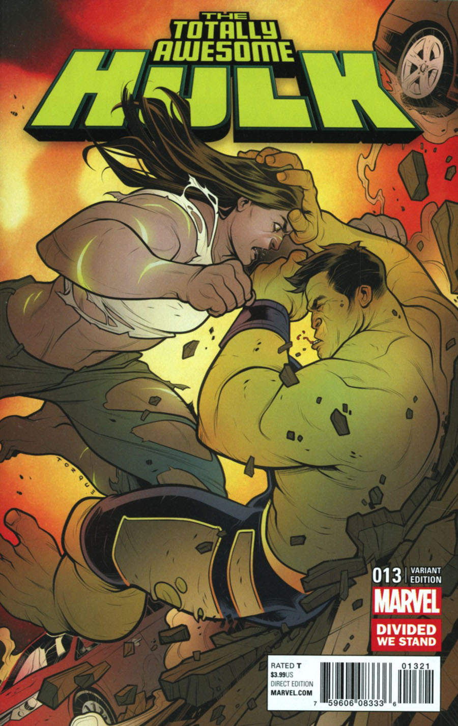 Totally Awesome Hulk #13 Cover B Incentive Divided We Stand Variant Cover
